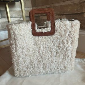 STAUD Shirley Shearling Bag- Ivory- Excellent Condition